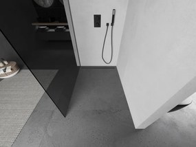 Mexen Kioto L, sprchová zástena Walk-In 110 x 200 cm, 8mm šedé sklo, grafitový profil, 800-110-103-66-40
