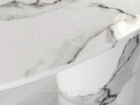 Konzolový stolík Belka Kons (biely mramor). Akcia -19%. Vlastná spoľahlivá doprava až k Vám domov. 1110798
