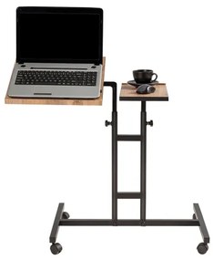 Polohovateľný stôl GLEN 87x67 cm hnedá/čierna