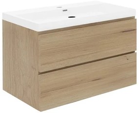 Kúpeľňová skrinka s umývadlom SAT B-Way 99x50x45 cm dub mat BWAY2100OAKU4, 1 ks