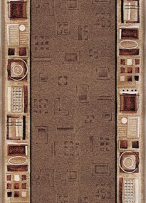 Associated Weavers, Protišmykový behúň na mieru Jena 44, šíre 80 cm, hnedá, chodba / predsieň