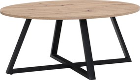 XXXLutz KONFERENČNÝ STOLÍK, čierna, dub artisan, kov, kompozitné drevo, 90/70/39 cm Boxxx - Stolíky do obývačky - 002540024601