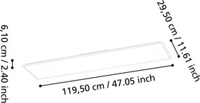 Eglo 901516-LED RGBW stropný prisadený panel MORADILLO-Z LED/34W/230V 120x30 cm biela