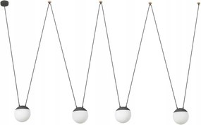 Faro Mine Pc Space závesné svietidlo 4xE27, tmavo šedá, variabilná montáž