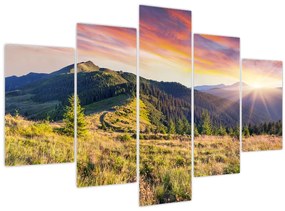Obraz - Lesná krajina (150x105 cm)