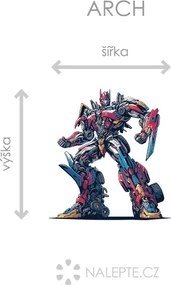 Transformer textilní prelepiteľná nálepka na stenu hárok 42 x 45 cm