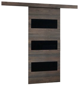 Posuvné dvere Mereno II 100, Farba:: Biela / Grafit + čierny lacobel