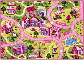 Associated Weavers, Detský kusový koberec cesty Sweet Town, 95x133, viacfarebná, detská izba