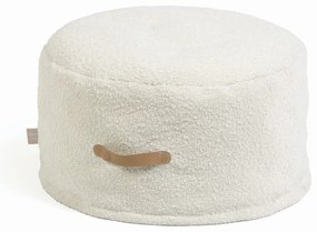 Biely puf Kave Home Adara, ø 50 cm
