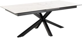 Actona Rozkladací jedálenský stôl Heaven 200/240 - biely mramor / čierna
