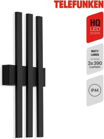 Telefunken 313305TF - LED Vonkajšie nástenné svietidlo 3xLED/4W/230V IP44