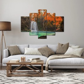 Obraz - Vodopád v Thajsku (150x105 cm)