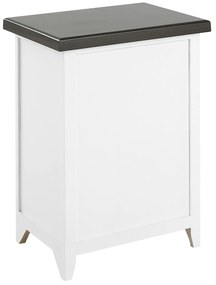 Nočný stolík so zásuvkou biela/hnedá LAYOLA Beliani