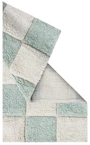 Svetlomodro-krémový prateľný ručne tkaný bavlnený koberec 120x160 cm Kitchen Tiles Blue Sage – Lorena Canals