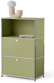 Kovová komoda »CN3« s 2 výklopnými priečinkami, pistáciová