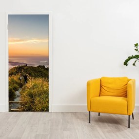 Fototapeta na dvere - Hory pri západe slnka (95x205cm)