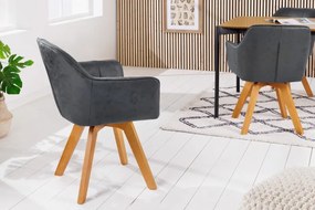 Dizajnová otočná stolička Galileo antik sivá