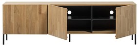 TV stolík z dubového dreva v prírodnej farbe 180x56x46 cm Bono – WOOOD
