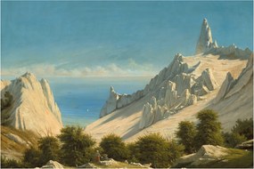 Obraz - Georg Emil Libert, View of Sommerspiret, the Cliffs of Møn, reprodukcia (90x60 cm)