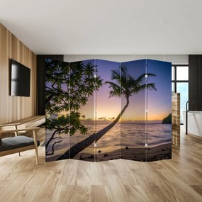 Paraván - Palma na pláži (210x170 cm)
