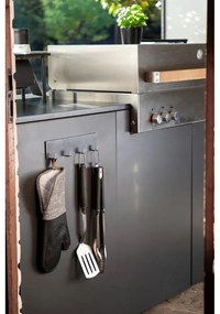 Čierna magnetická lišta na kuchynské náčinie Wenko Black Outdoor Kitchen Ima