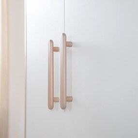 Detská šatníková skriňa v bielej a prírodnej farbe v dekore duba 96x190x50 cm Cabane – Roba