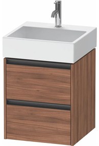 DURAVIT Ketho 2 závesná skrinka pod umývadlo, 2 zásuvky, 484 x 460 x 549 mm, orech prírodný, K25274079790000