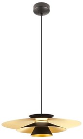 Redo 01-3001 - Závesný LED luster FARGO na lankách LED/16,5W/230V pr. 50 cm čierna/zlatá