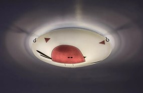 Rabalux 71278 detské sklenené stropné svietidlo Fowly, biela