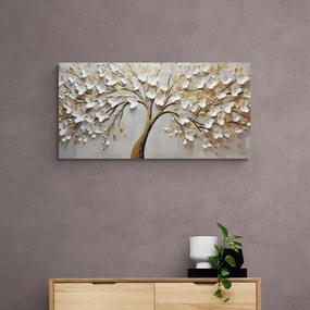 Obraz zlatý strom s kvetmi