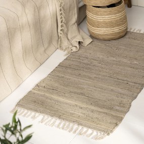 Ib Laursen Bavlnený behúň na podlahu Brown Grey 120 x 60 cm