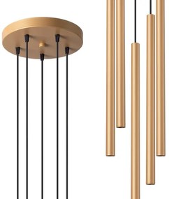 Sollux SL.1174 - Luster na lanku PASTELO 5xG9/8W/230V zlatá