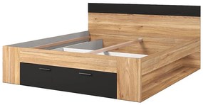 Posteľ 180/200 Beta 92 Dub Mauvella/čierna