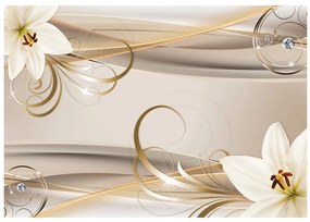Artgeist Fototapeta - Lilies and The Gold Spirals Veľkosť: 300x210, Verzia: Premium
