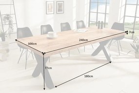 Jedálenský stôl Iron Craft X II 240cm Mango 70mm