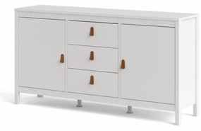 Tvilum Biely príborník SALOMO s 3 zásuvkami