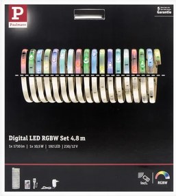 Paulmann 70697 - LED RGBW/10,5W Stmievateľný pásik DIGITAL 4,8m 230V + DO