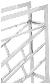 Kovový regál na víno v lesklo striebornej farbe na 12 fliaš Barolo – Premier Housewares