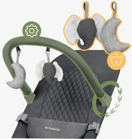Detské hojdacie kreslo Moon 30 Graphite