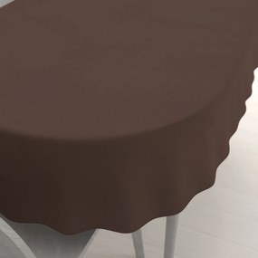 Biante Dekoračný oválny obrus BKS-409 Čokoládovo hnedý 140x160 cm