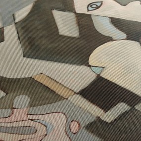 Obraz - Kubizmus (s hodinami) (90x30 cm)
