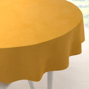 Biante Zamatový okrúhly obrus Velvet Premium SVP-037 Zlatisto oranžový Ø 40 cm