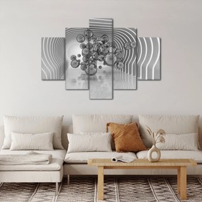 Obraz - Čiernobiele bubliny (150x105 cm)