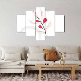 Obraz - Ružová florálna abstrakcia N⁰3 (150x105 cm)