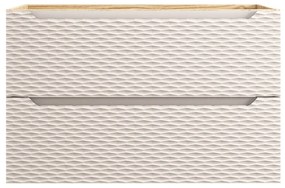 Závěsná skříňka pod umyvadlo Ocean Beige s deskou 90 cm béžová/dub olejovaný