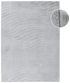 Dekorstudio Moderný kožušinový koberec Waves 503 - sivý Rozmer koberca: 120x170cm