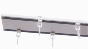 Dekorstudio Stropná hliníková dvojitá koľajnica Small PLUS Dĺžka: 440cm, Typ príslušenstva: Bežce s háčikmi