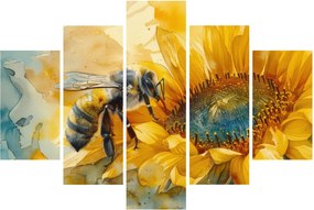 Obraz - Včielka, akvarel (150x105 cm)