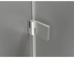 Mexen Lunar-B Duo výklopný sprchový kút 80 x 75 cm, číre sklo, brúsená oceľ, 832-080L-075P-97-00