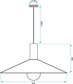 Toolight Toolight, závesné svietidlo 1xE14 APP1084-1CP, čierna-hnedá, OSW-08894